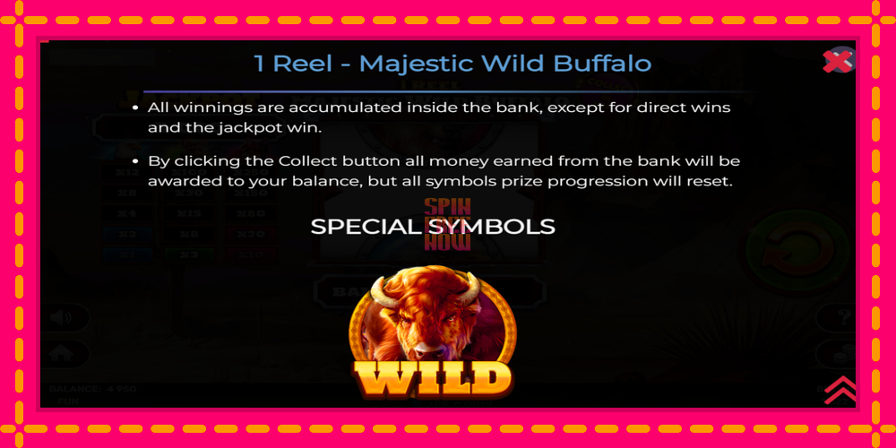 1 Reel Majestic Wild Buffalo hrací automat s pohodlnými bonusmi, predstaviť si 6