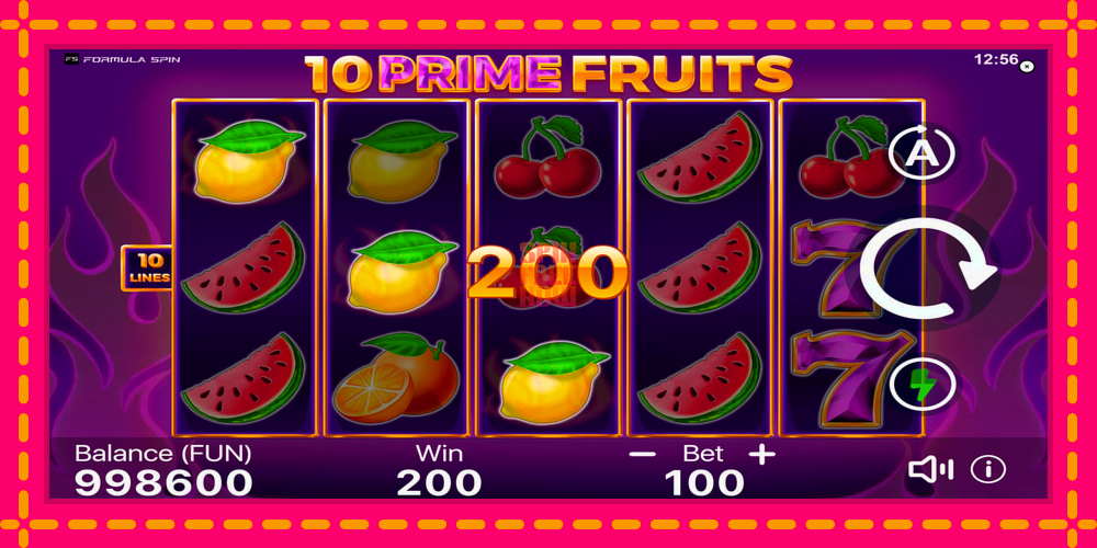 10 Prime Fruits hrací automat s pohodlnými bonusmi, predstaviť si 3