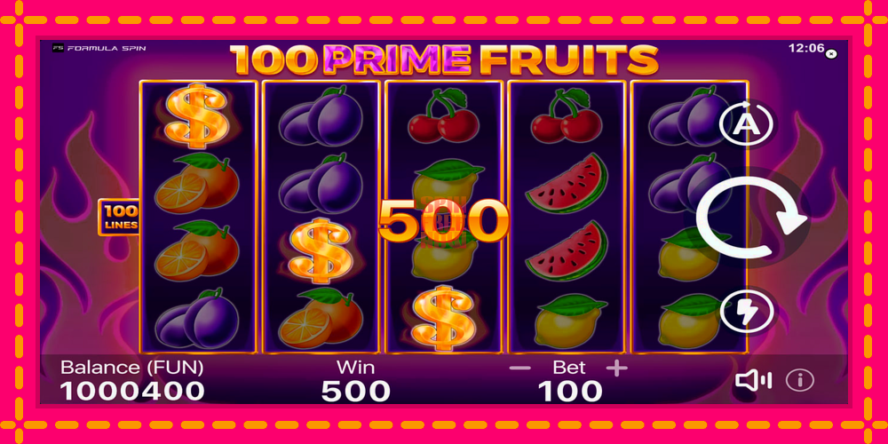 100 Prime Fruits hrací automat s pohodlnými bonusmi, predstaviť si 2