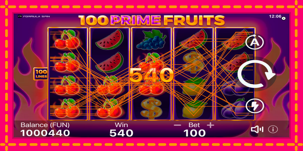 100 Prime Fruits hrací automat s pohodlnými bonusmi, predstaviť si 3