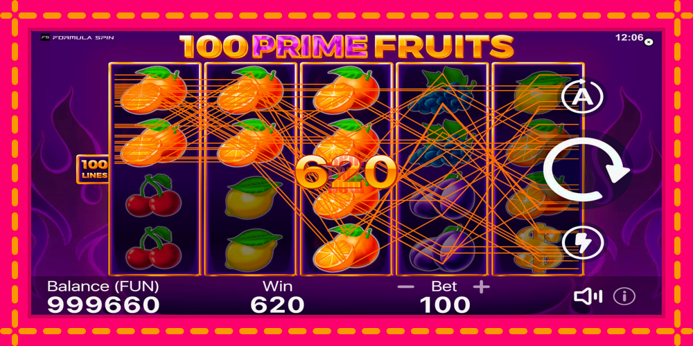 100 Prime Fruits hrací automat s pohodlnými bonusmi, predstaviť si 4