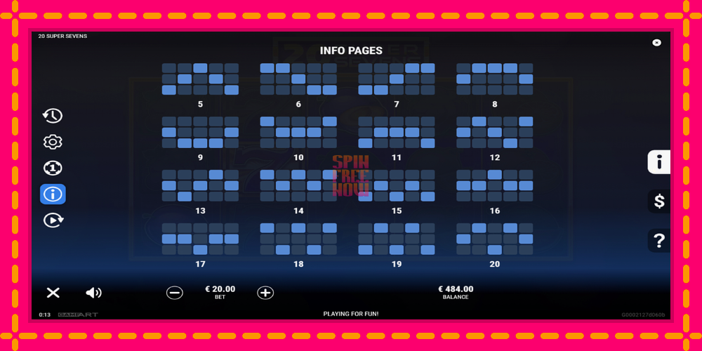 20 Super Sevens hrací automat s pohodlnými bonusmi, predstaviť si 6