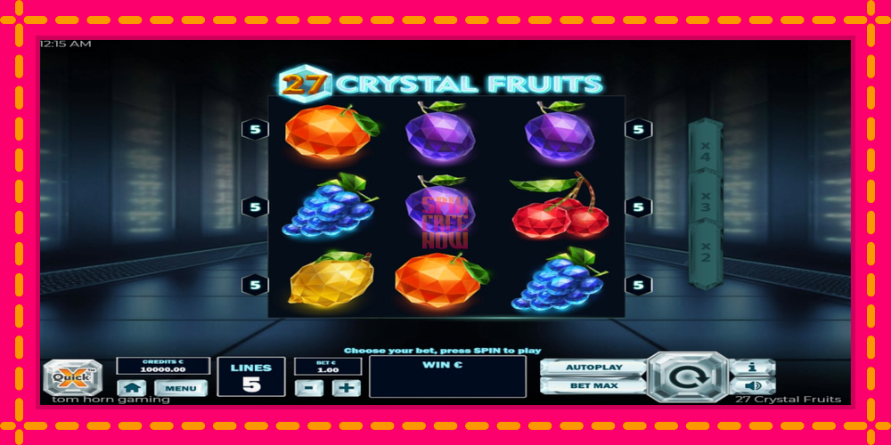 27 Crystal Fruits hrací automat s pohodlnými bonusmi, predstaviť si 2