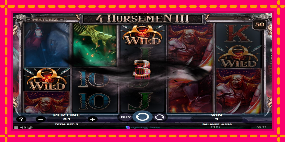 4 Horsemen III hrací automat s pohodlnými bonusmi, predstaviť si 3