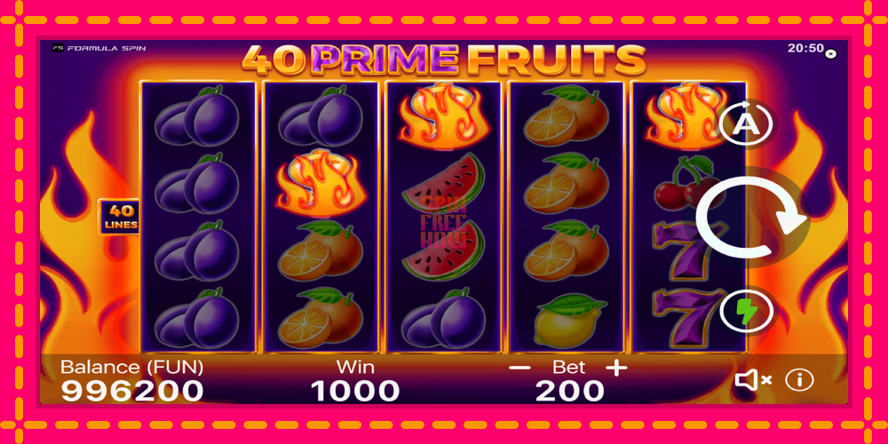 40 Prime Fruits hrací automat s pohodlnými bonusmi, predstaviť si 3