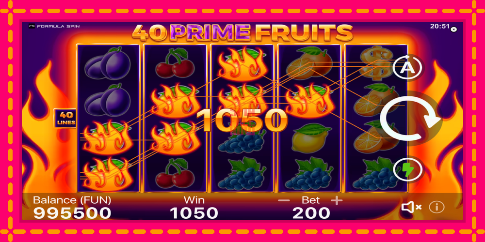 40 Prime Fruits hrací automat s pohodlnými bonusmi, predstaviť si 4