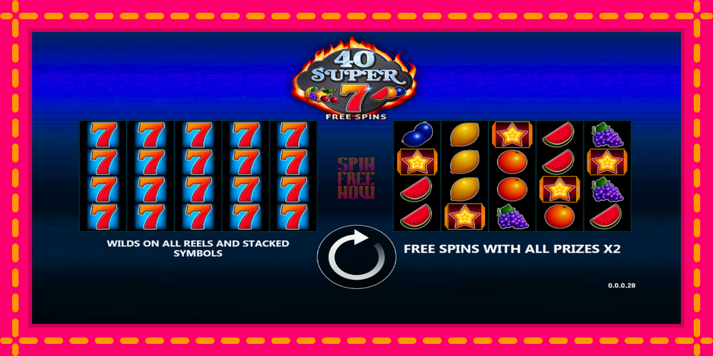 40 Super 7 Free Spins hrací automat s pohodlnými bonusmi, predstaviť si 1