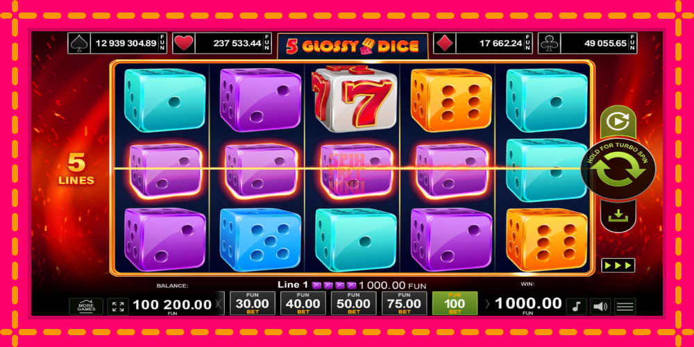 5 Glossy Dice hrací automat s pohodlnými bonusmi, predstaviť si 3