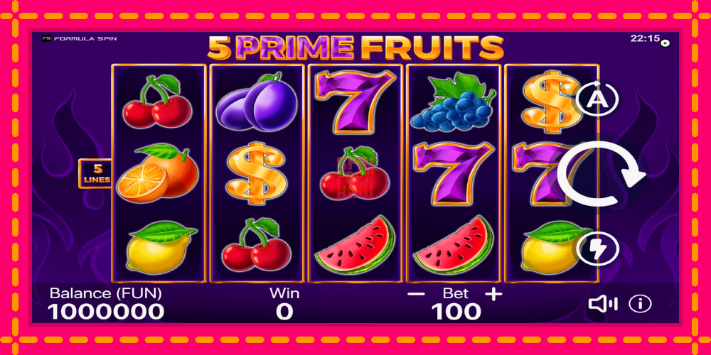 5 Prime Fruits hrací automat s pohodlnými bonusmi, predstaviť si 2