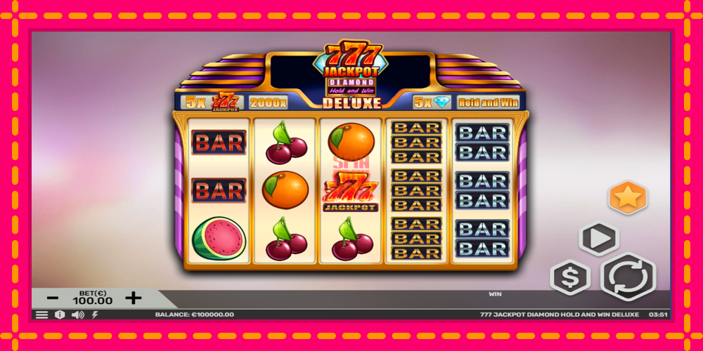 777 Jackpot Diamond Hold and Win Deluxe hrací automat s pohodlnými bonusmi, predstaviť si 2