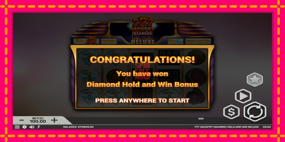 777 Jackpot Diamond Hold and Win Deluxe hrací automat s pohodlnými bonusmi, predstaviť si 4