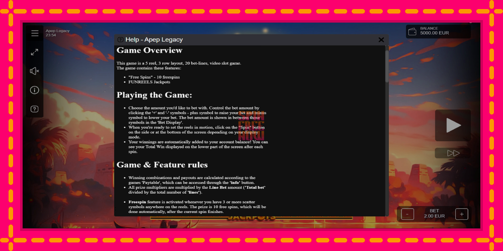 Apep Legacy hrací automat s pohodlnými bonusmi, predstaviť si 7