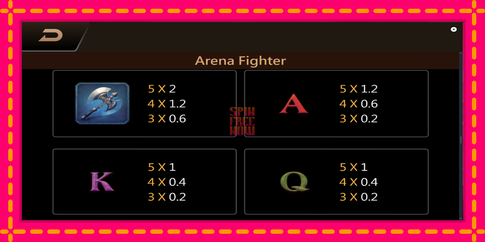 Arena Fighter hrací automat s pohodlnými bonusmi, predstaviť si 7