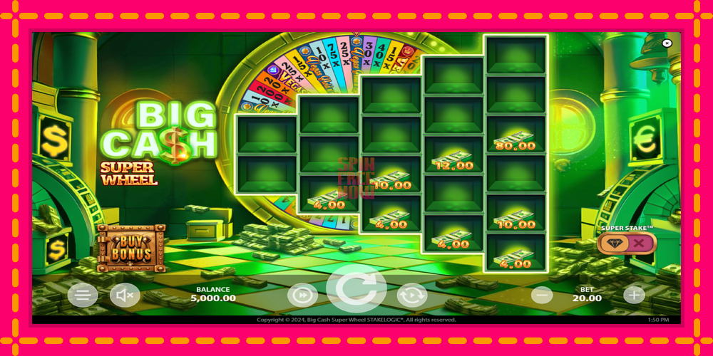 Big Cash Super Wheel hrací automat s pohodlnými bonusmi, predstaviť si 3