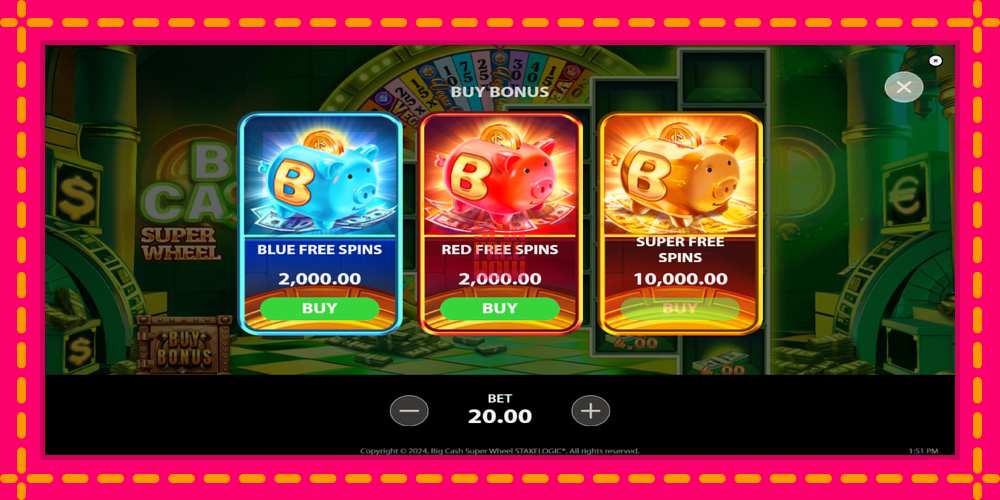 Big Cash Super Wheel hrací automat s pohodlnými bonusmi, predstaviť si 4