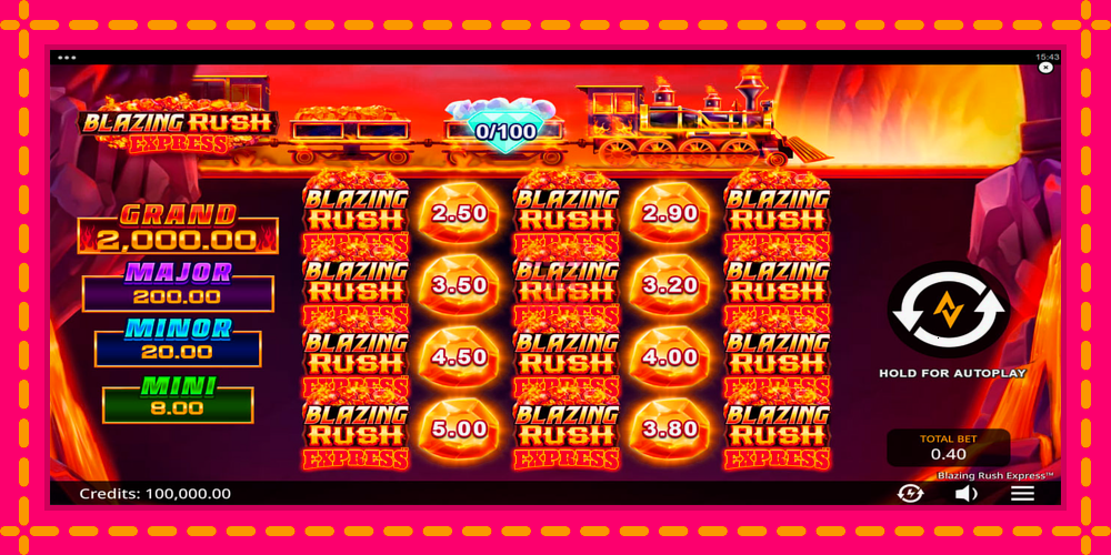 Blazing Rush Express hrací automat s pohodlnými bonusmi, predstaviť si 1