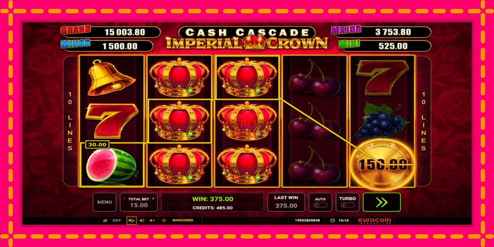 Cash Cascade Imperial Crown hrací automat s pohodlnými bonusmi, predstaviť si 2