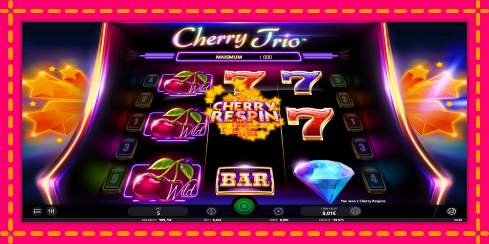 Cherry Trio hrací automat s pohodlnými bonusmi, predstaviť si 4