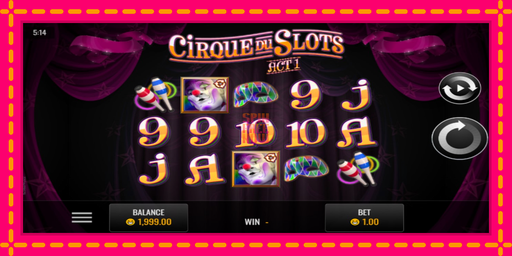 Cirque du Slots hrací automat s pohodlnými bonusmi, predstaviť si 1