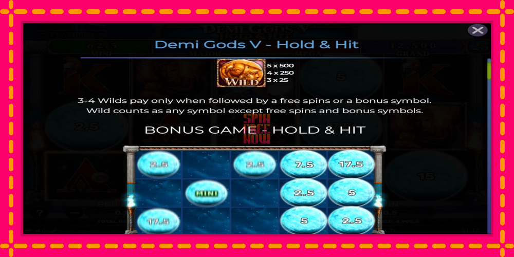 Demi Gods V Hold & Hit hrací automat s pohodlnými bonusmi, predstaviť si 4