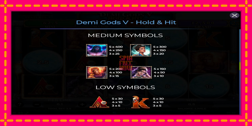 Demi Gods V Hold & Hit hrací automat s pohodlnými bonusmi, predstaviť si 6