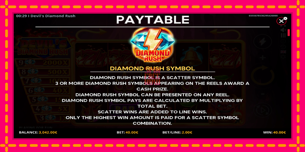 Devils Diamond Rush hrací automat s pohodlnými bonusmi, predstaviť si 5