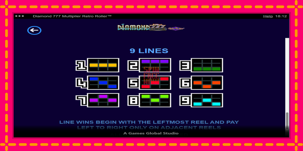 Diamond 777 Multiplier Retro Roller hrací automat s pohodlnými bonusmi, predstaviť si 7