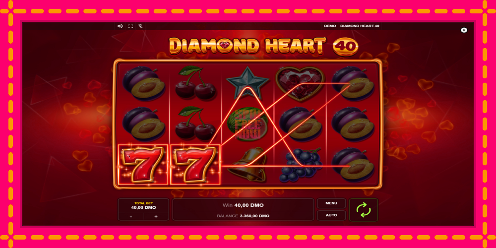 Diamond Heart 40 hrací automat s pohodlnými bonusmi, predstaviť si 4