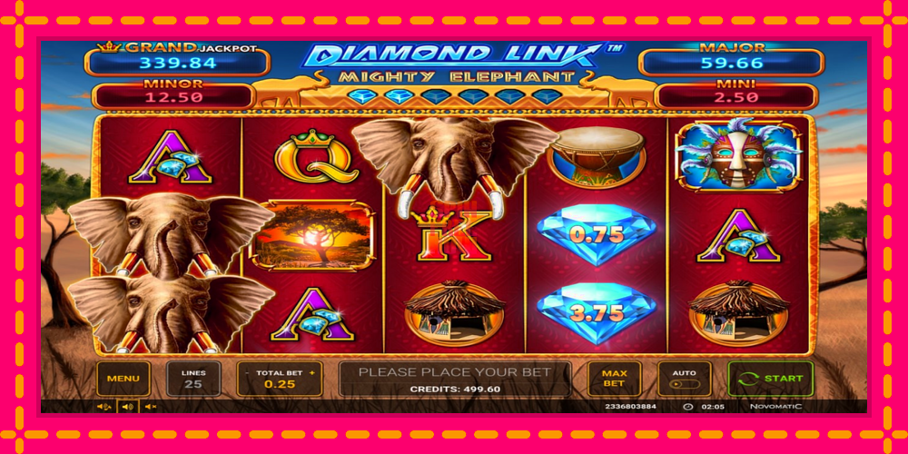 Diamond Link: Mighty Elephant hrací automat s pohodlnými bonusmi, predstaviť si 1