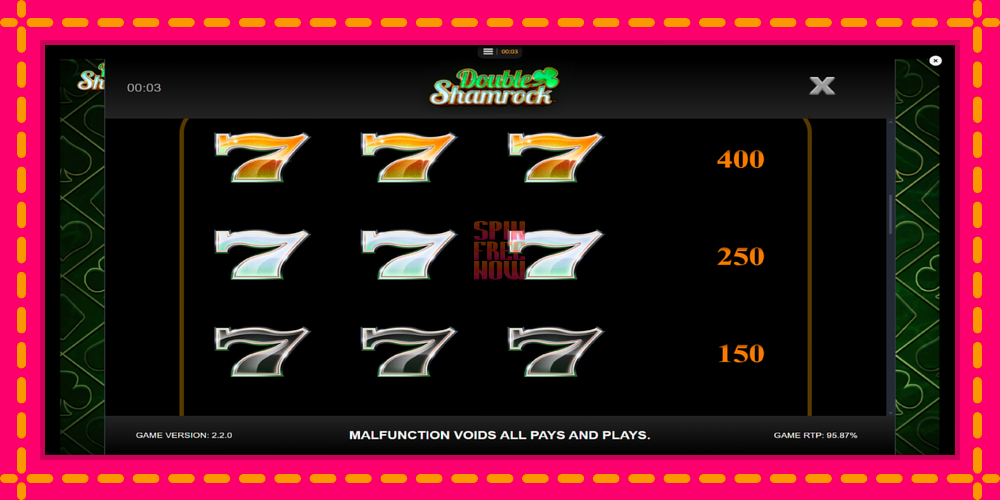 Double Shamrock hrací automat s pohodlnými bonusmi, predstaviť si 6