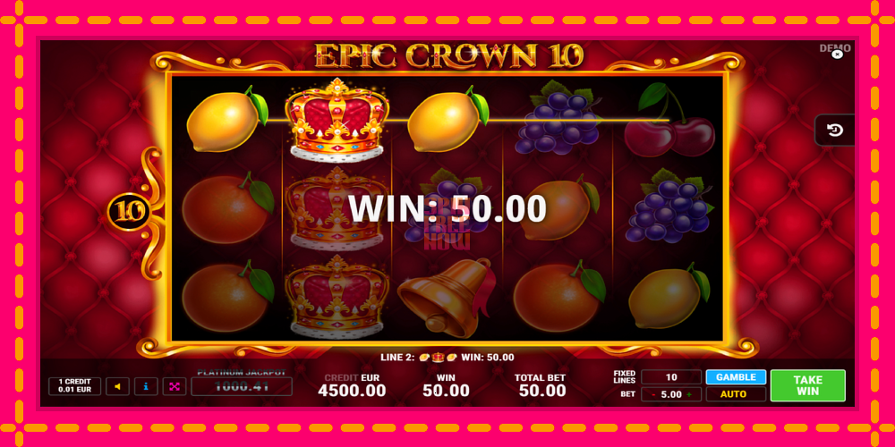 Epic Crown 10 hrací automat s pohodlnými bonusmi, predstaviť si 4