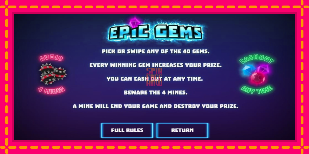 Epic Gems hrací automat s pohodlnými bonusmi, predstaviť si 3