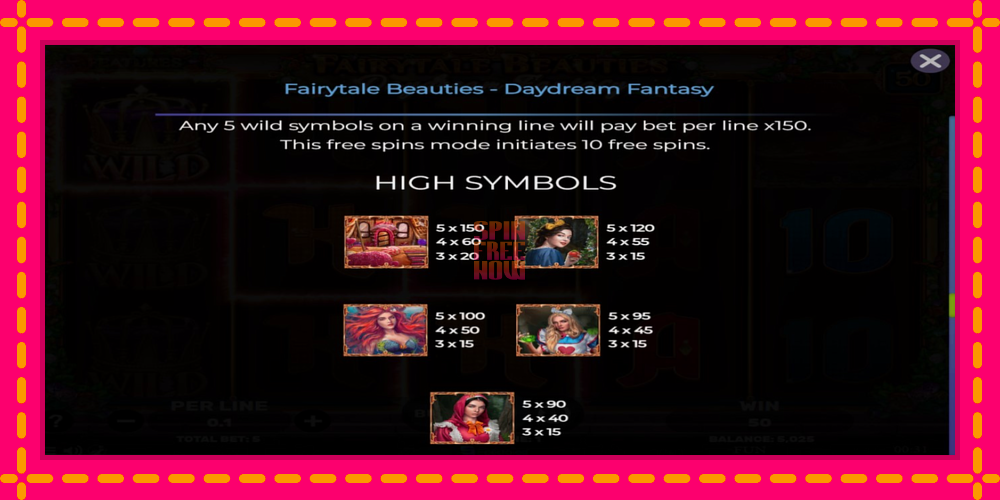 Fairytale Beauties - Daydream Fantasy hrací automat s pohodlnými bonusmi, predstaviť si 7