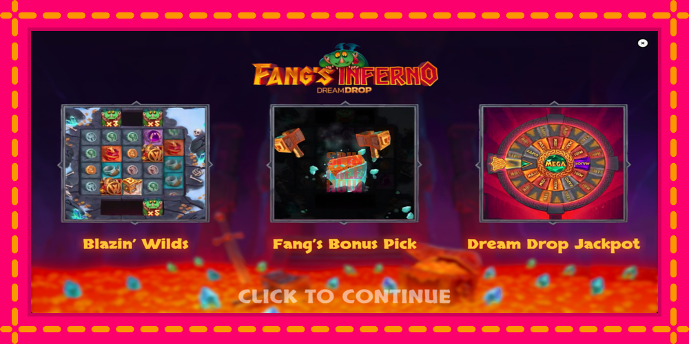 Fangs Inferno Dream Drop hrací automat s pohodlnými bonusmi, predstaviť si 1