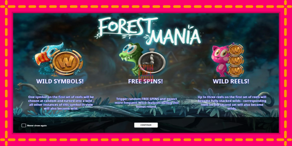 Forest Mania hrací automat s pohodlnými bonusmi, predstaviť si 1