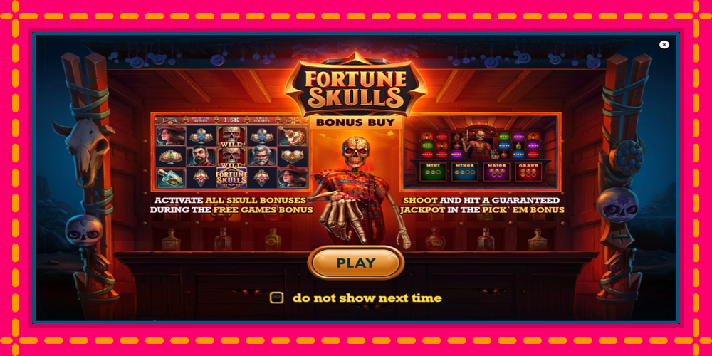 Fortune Skulls Bonus Buy hrací automat s pohodlnými bonusmi, predstaviť si 1