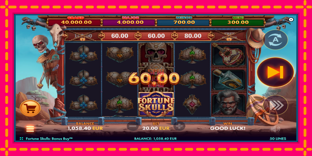 Fortune Skulls Bonus Buy hrací automat s pohodlnými bonusmi, predstaviť si 3