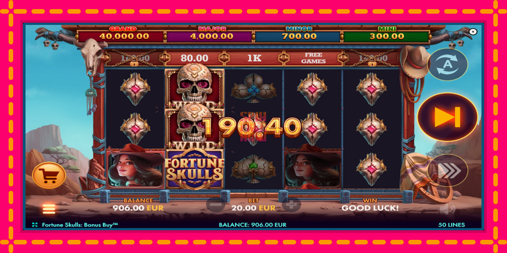 Fortune Skulls Bonus Buy hrací automat s pohodlnými bonusmi, predstaviť si 4