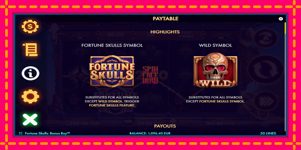 Fortune Skulls Bonus Buy hrací automat s pohodlnými bonusmi, predstaviť si 5