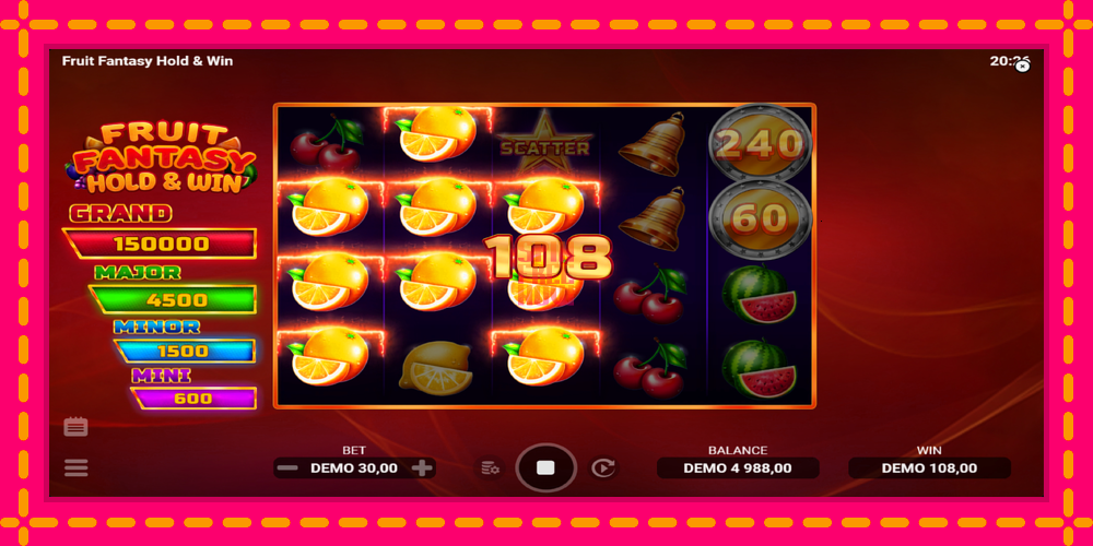 Fruit Fantasy Hold & Win hrací automat s pohodlnými bonusmi, predstaviť si 3