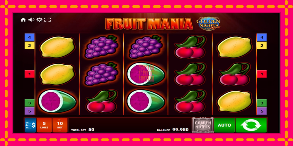 Fruit Mania Golden Nights hrací automat s pohodlnými bonusmi, predstaviť si 1