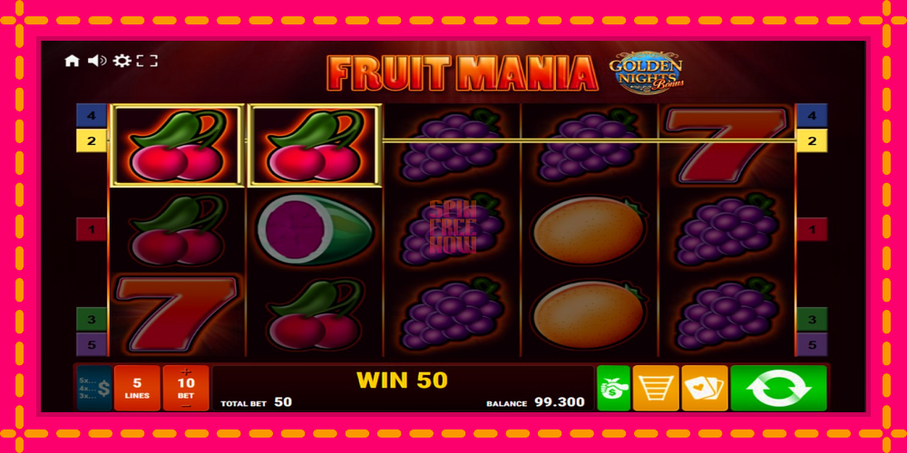 Fruit Mania Golden Nights hrací automat s pohodlnými bonusmi, predstaviť si 2