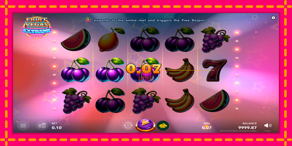 Fruit Vegas Extreme x125 hrací automat s pohodlnými bonusmi, predstaviť si 2