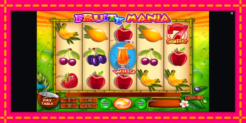 Fruity Mania hrací automat s pohodlnými bonusmi, predstaviť si 1