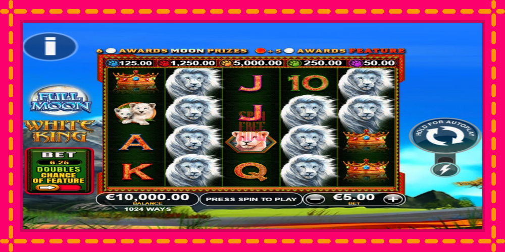 Full Moon: White King PowerPlay Jackpot hrací automat s pohodlnými bonusmi, predstaviť si 1