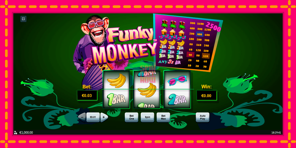 Funky Monkey hrací automat s pohodlnými bonusmi, predstaviť si 1