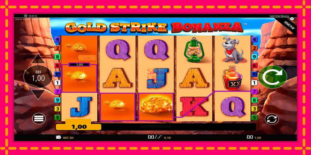 Gold Strike Bonanza hrací automat s pohodlnými bonusmi, predstaviť si 5