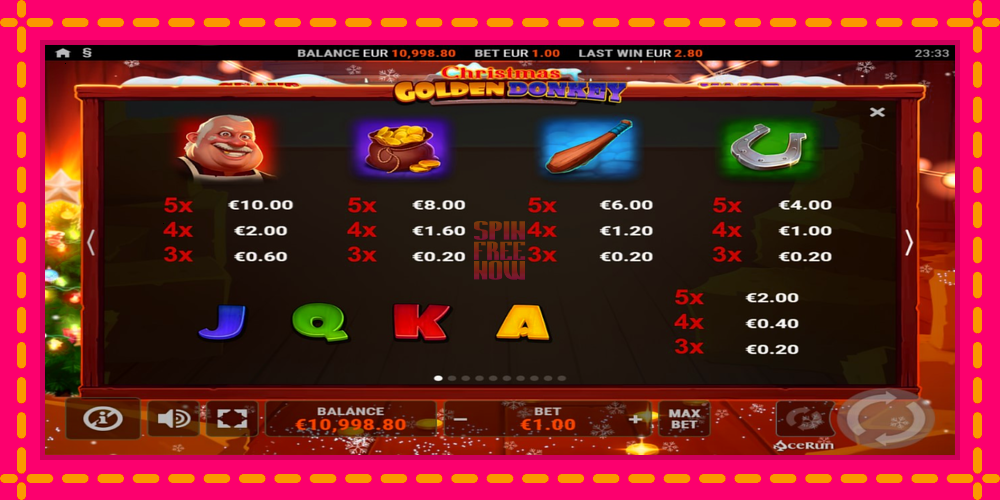 Golden Donkey Christmas hrací automat s pohodlnými bonusmi, predstaviť si 4