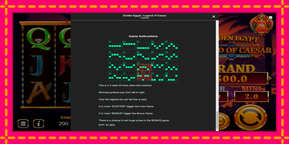 Golden Egypt Legend of Caesar hrací automat s pohodlnými bonusmi, predstaviť si 7