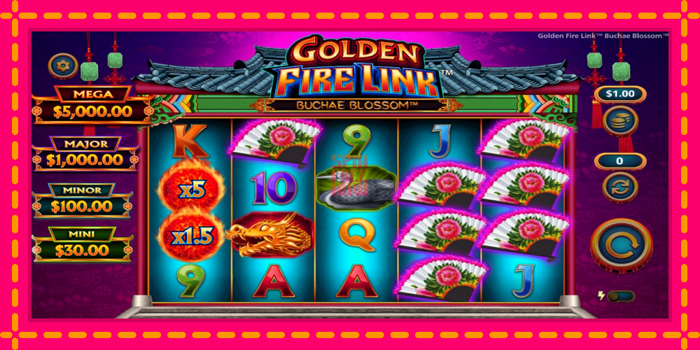 Golden Fire Link Buchae Blossom hrací automat s pohodlnými bonusmi, predstaviť si 2